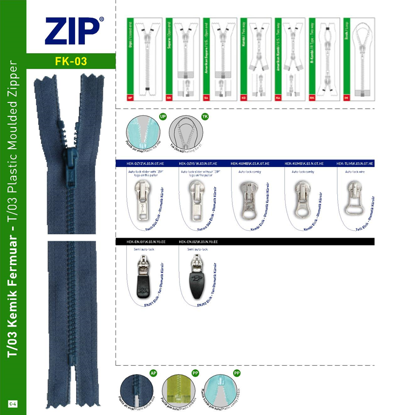 T/3 Kemik Fermuarlar